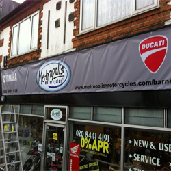 temporary shop sign banner